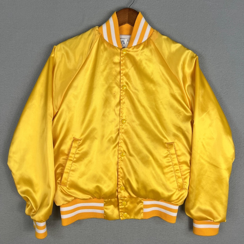 VTG Cloverleaf Kennel Club Satin Bomber Jacket Size S Greyhound Dog Racing USA